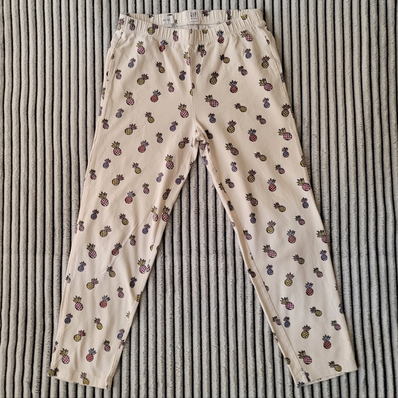 Gap Girl Pineapple Crop Leggings Size 12 - Picture 1 of 4
